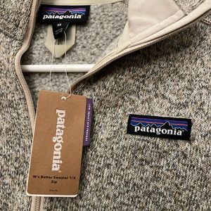 NWT Patagonia Quarter Zip in Pelican